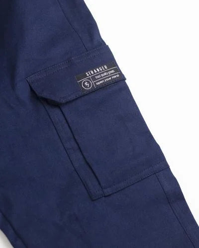 Calça Cargo Reta Stranger Azul Marinho