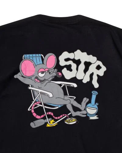 Camiseta Stranger Stoned Rat Bong (Preta)