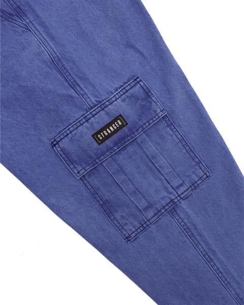 Calça Jeans Cargo Reta Stranger (Azul Escuro)