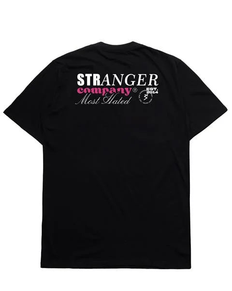 Camiseta Stranger Most Hated Pink (Preta)