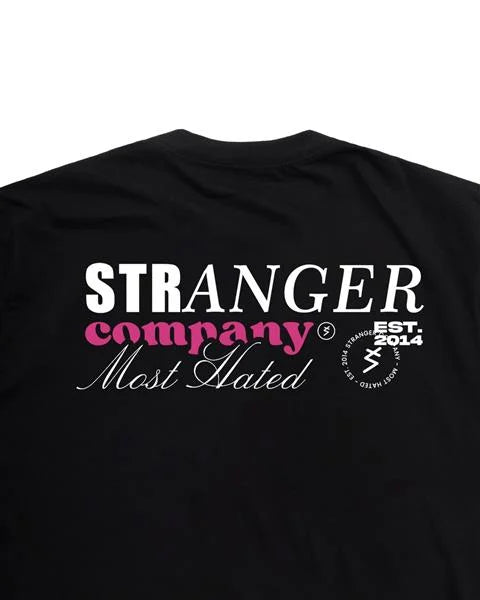 Camiseta Stranger Most Hated Pink (Preta)