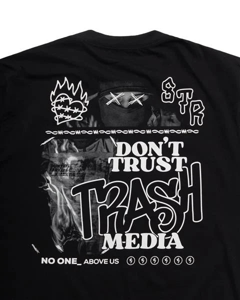 Camiseta Stranger Trash Midia (Preta)