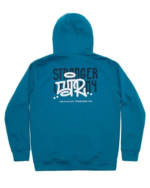 Moletom Stranger Stay Wild Life (Azul Metallic)