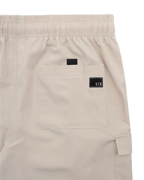 Shorts Tactel Cargo Stranger Lettering (Areia)