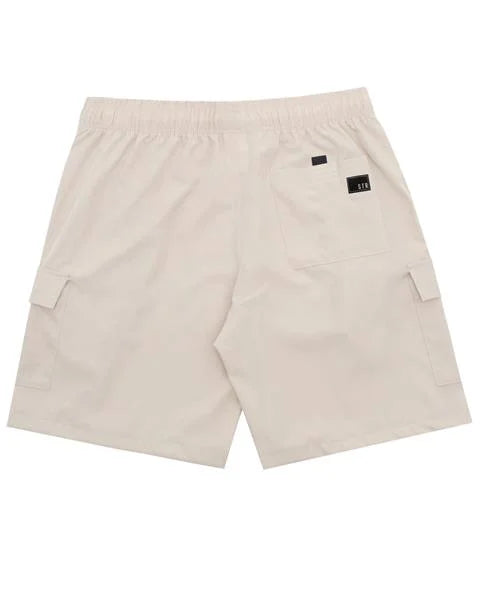 Shorts Tactel Cargo Stranger Lettering (Areia)