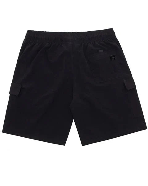 Shorts Tactel Cargo Stranger Lettering (Preto)